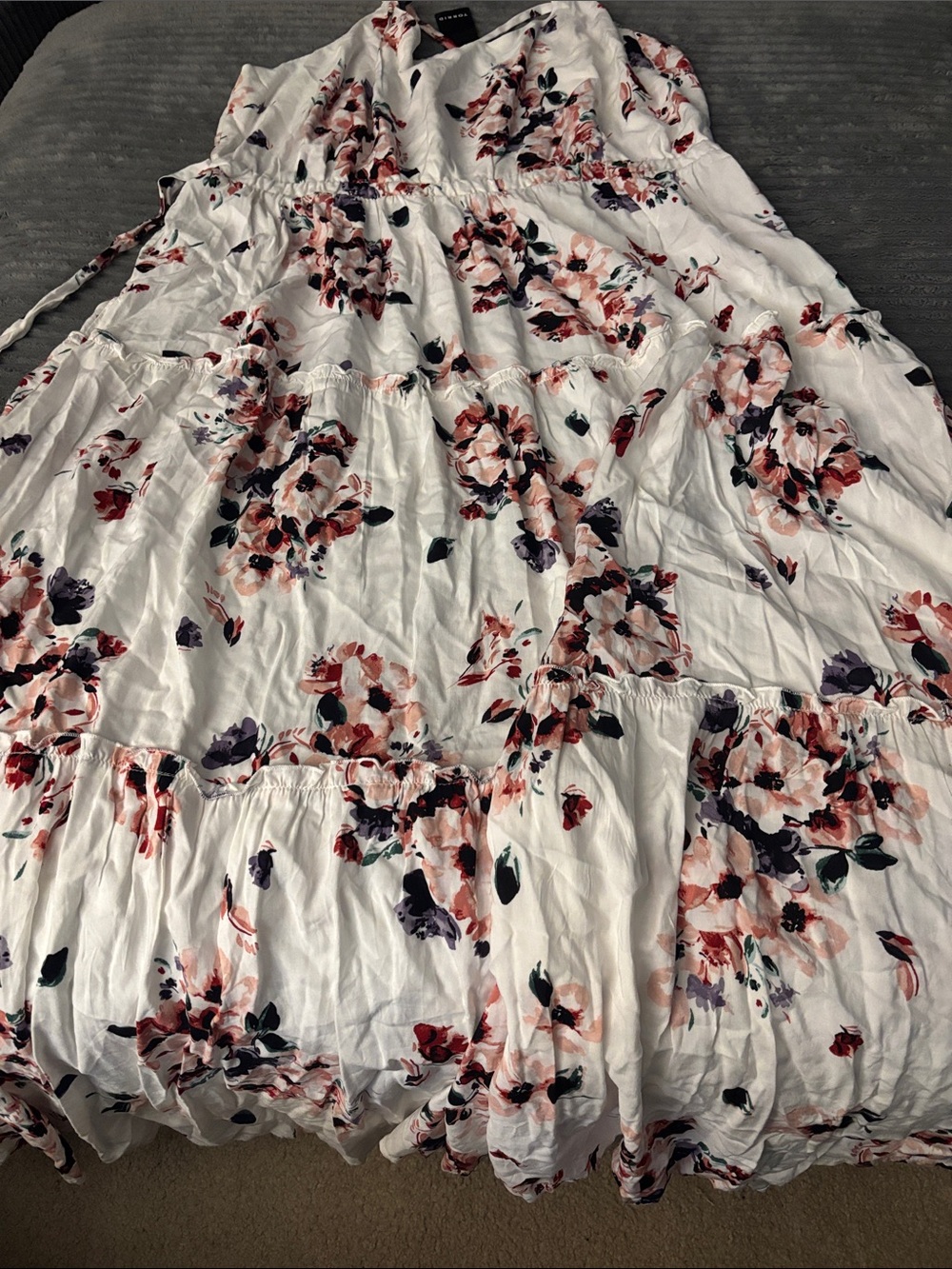 NWT Torrid White and Floral Print Dress